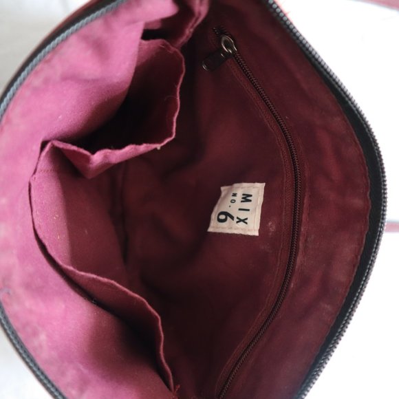 Mix No. 6 Crossbody Bag Chevron Chain Burgundy - Picture 5 of 10